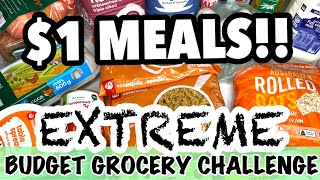 $1 MEALS!! EMERGENCY EXTREME BUDGET GROCERY HAUL CHALLENGE | EXTREME BUDGET MEALS AUSTRALIA