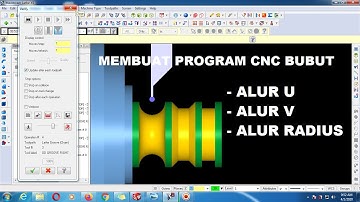 MASTERCAM X5 / MEMBUAT PROGRAM CNC 2 AXIS (BUBUT) #3 ; PEMBUBUTAN ALUR (GROOVE)