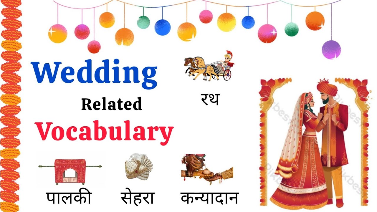 Wedding vocabulary| Learn essential wedding words | Crucial English ...