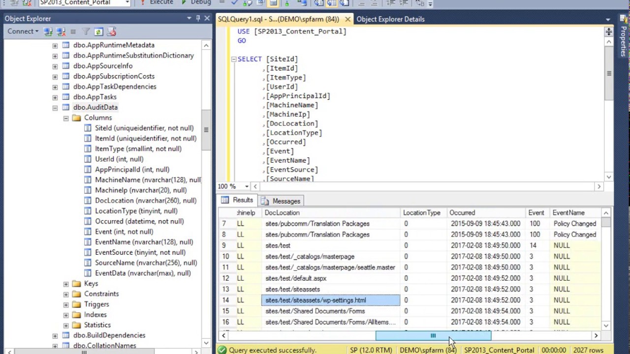 SPAuditApi - Read SharePoint audit logs from JavaScript over REST - YouTube