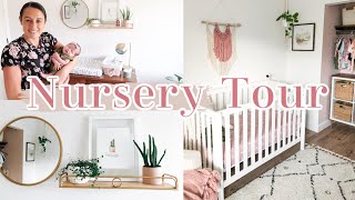 Girl’s BOHO Nursery Tour \/ Baby Girl Nursery Tour and Organization