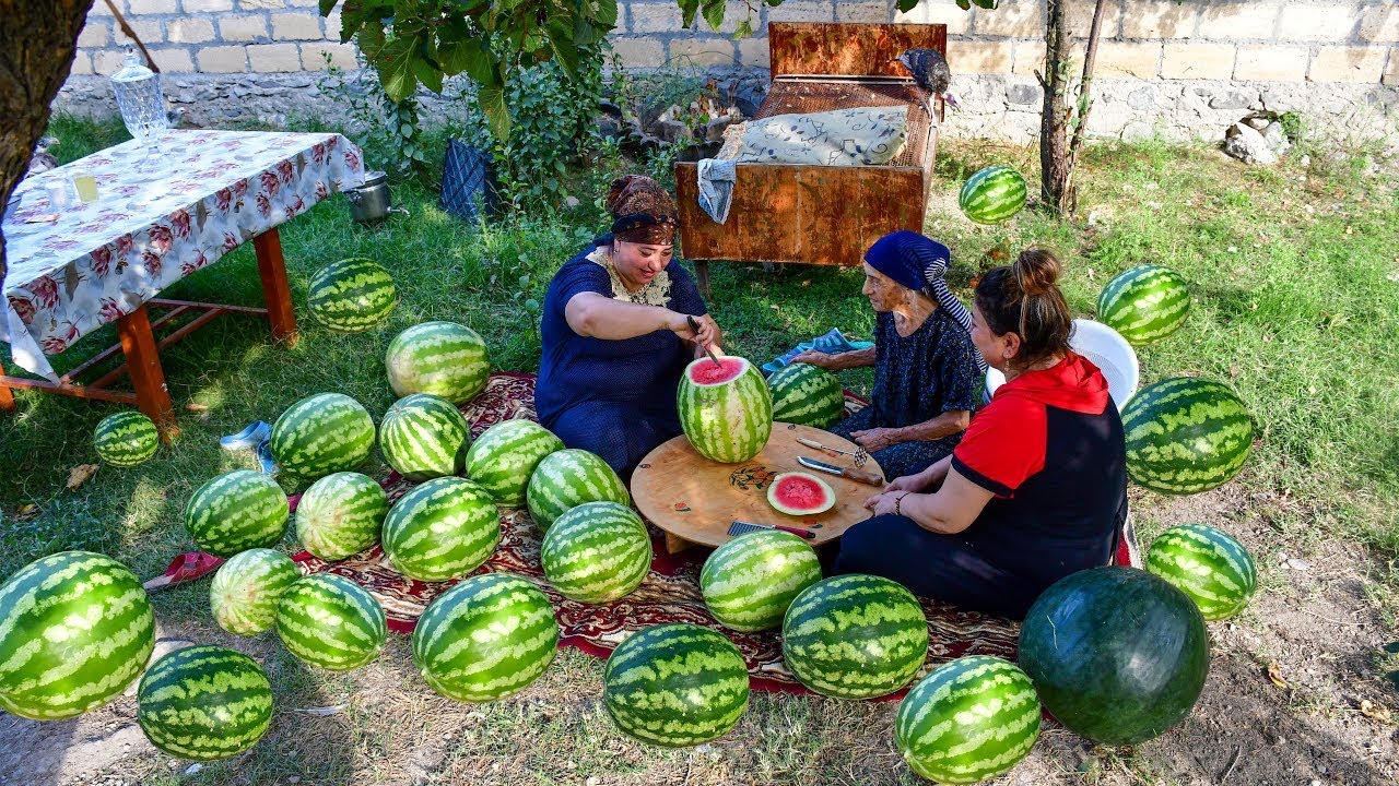 АРБУЗНЫЙ ВАРЕНЬЕ И СВЕЖИЙ СОК | Вкусные деревенские рецепты