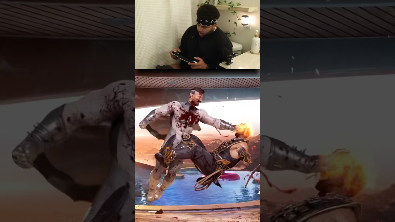 Sitting on the toilet CLAPPIN CHEEKS with Omni-Man in Mortal Kombat 1 #Mk1 #FGC #omniman