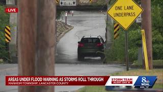 Flash flooding in Lancaster County leads to road closure and water rescue