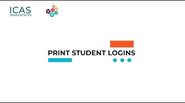 ICAS Assessments product tutorial - print student logins