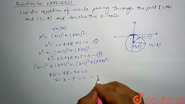 Find the equation of circle passing through the points (1,-2) and (3,-4) and touches the X-axis....