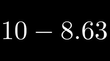 How to Subtract a Decimal from a Whole Number