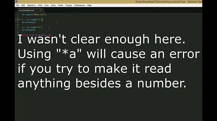 Lua Tutorial 17: The IO Library