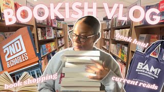 ✨bookish vlog 📚(during a power outage🔌) book shopping🛍️ current reads & more!! 🎧
