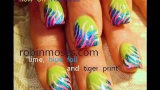 lime nail zebra nails pink designs manicure