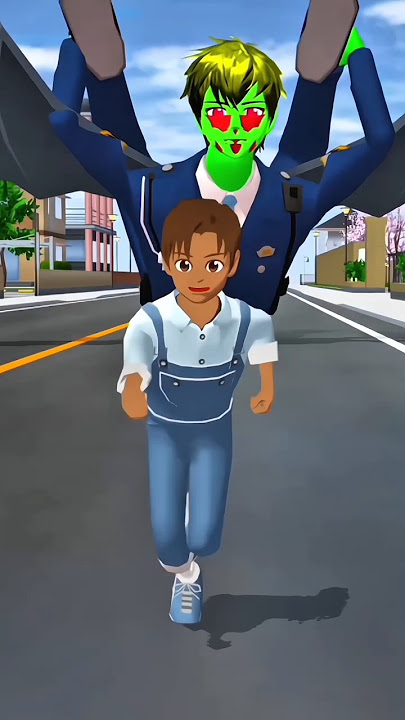 The giant  monster was on the road looking for yuta #shortvideo #sakuraschoolsimulator #video #funny