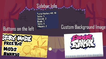 FNF Tutorial 7 -  Finishing Touches (Sidebar Info, Custom Menu Layout, Custom Enter Menu BG Image)
