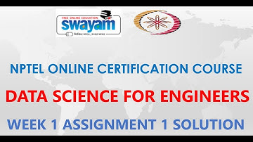 Data Science for Engineers | NPTEL | Week 1 | Assignment 1 Solution | Jan 2021