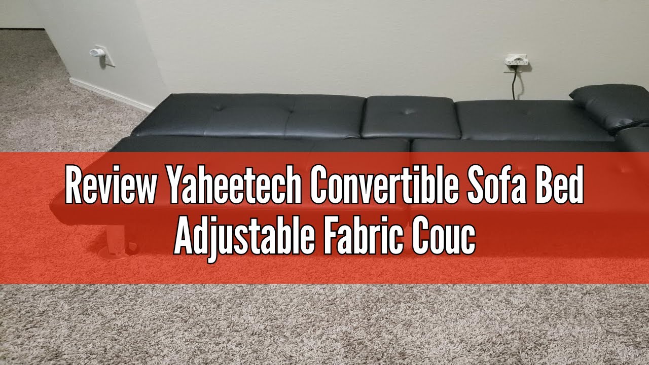 Review Yaheetech Convertible Sofa Bed Adjustable Fabric Couch Sleeper Modern Recliner Reversible