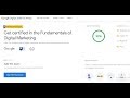 GET CERTIFIED  BY GOOGLE IN THE FUNDAMENTALS OF DIGITAL MARKETING