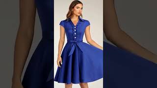 Stunning 1950s Retro Rockabilly Swing Dress 👗 Vintage Fashion Show #shorts
