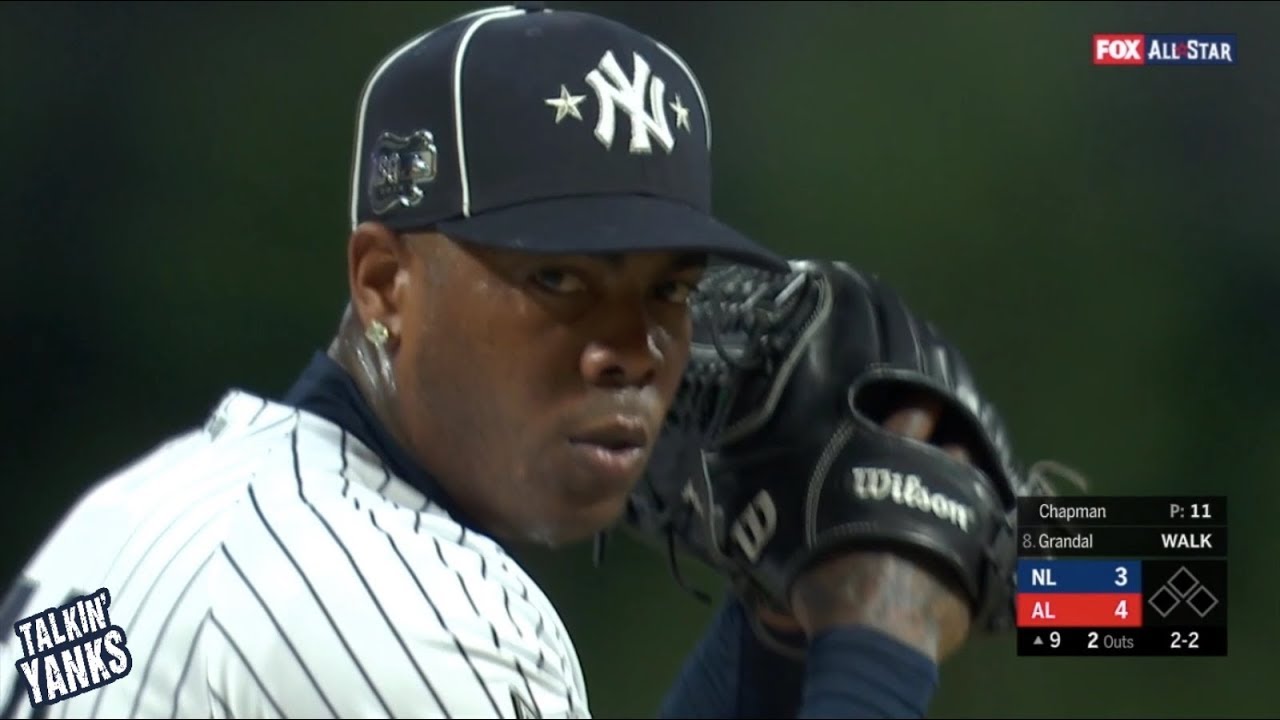 Aroldis Chapman gets the save in the 