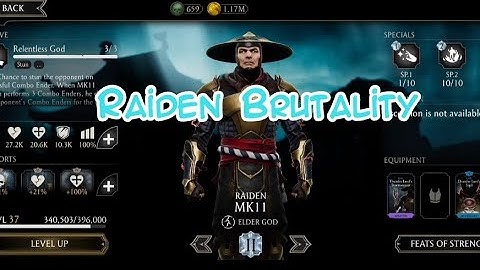 MK Mobile. Full Raiden Brutality set