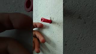 An easy way to insert plastic nails into the walls #toolslifehacks #lifehack