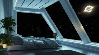 Space Odyssey: Experience Universe Sounds in a Spaceship Bedroom for Relaxation, Enhanced Sleep
