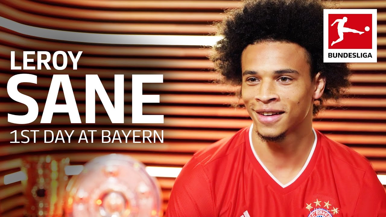 Leroy Sane S First Day At Fc Bayern Munchen Youtube