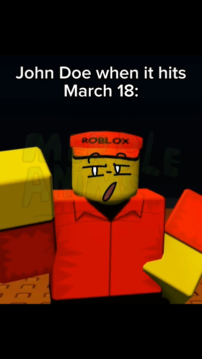 John Doe when it March 18th 😨😨😨| #roblox #forsaken #robloxmoonanimator #flipaclip #animation