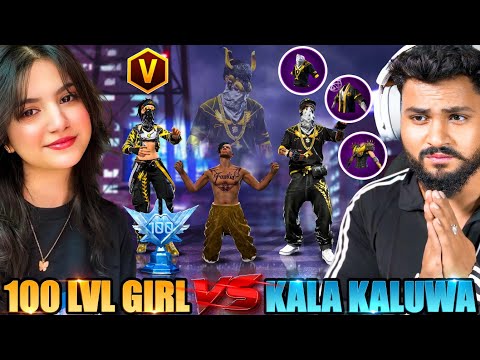 100 Lvl. Girl Streamer X Golden HipHop Vs Kala Kaluwa in BR Rank आजा Golden Hiphop 1 vs 8 में !! ???