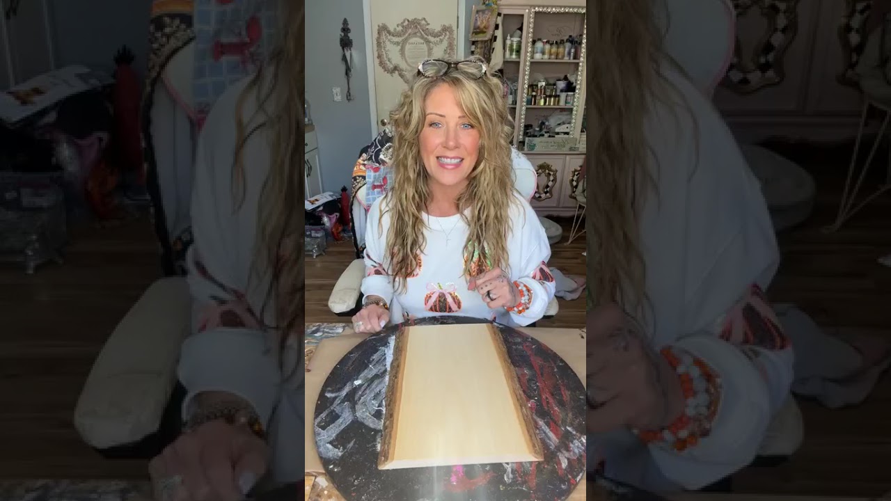 DIY Charcuterie Board Makeover | Wood Slab to Glam Tray with Decoupage & Epoxy Resin!