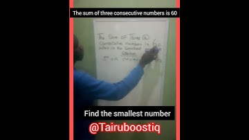 The sum of three consecutive numbers@TairuBoostIQ