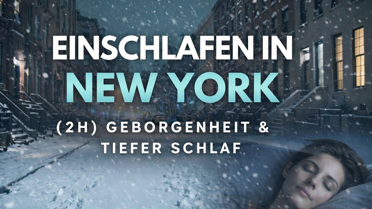 2 Stunden New York im Schnee ✨Schlafmeditation für Sicherheit & Abschalten (Deutsch)