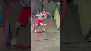 Man’s Cyr Wheel Practice Session