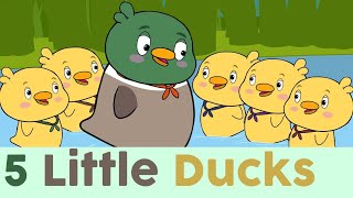 Five Little Ducks Kids Songs Simple Animated Stories