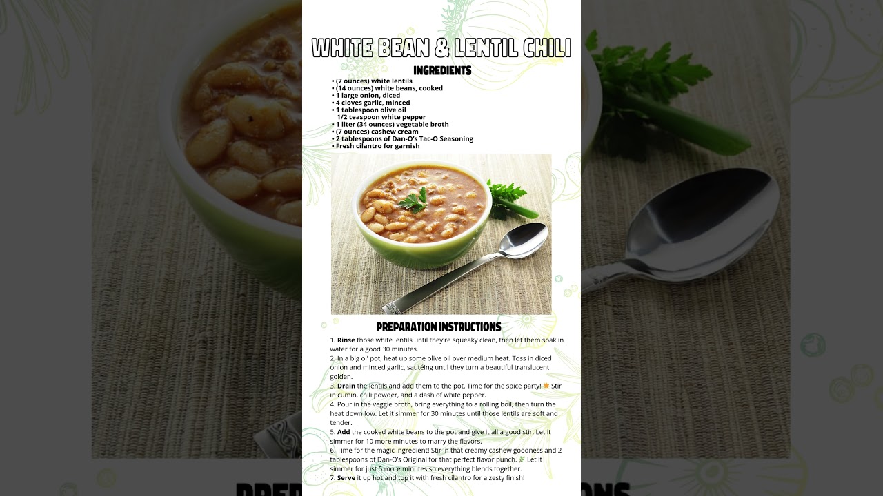White Lentil Chili video thumbnail