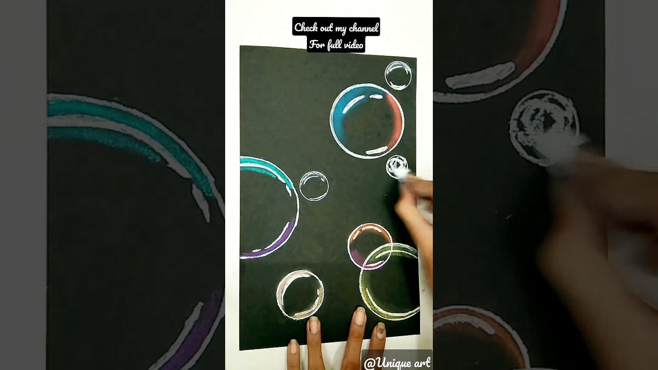 Bubbles drawing║check out║Unique art channel 