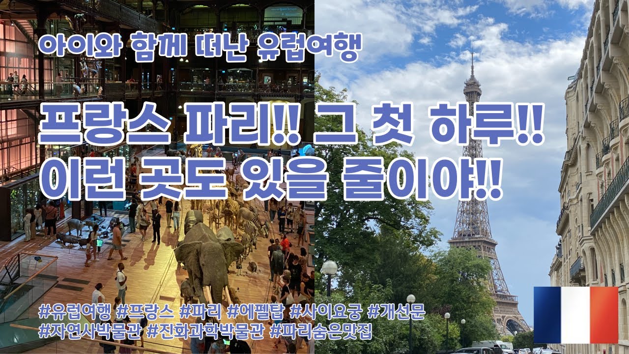 프랑스 파리!! 그 첫 날!! 이런 곳도 있을 줄이야!! 아이들이 매우 좋아할 그 곳!! 파리 진화과학 박물관!!