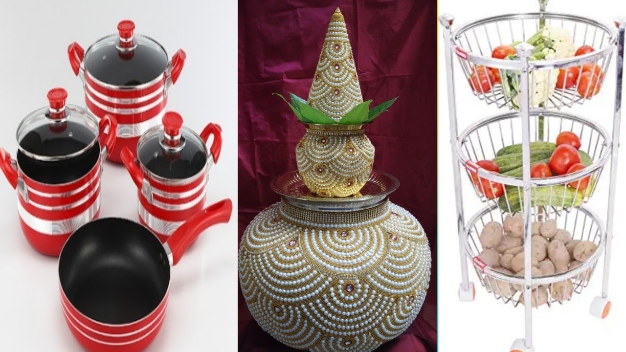 Dmart & National Handloom Diwali Collections Kitchen Trolley Basket