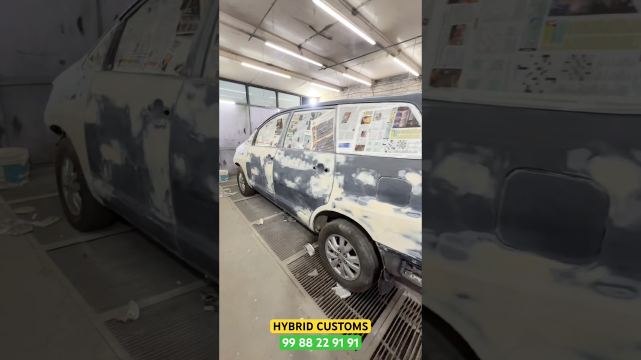 "Old to New! Watch this Innova get a complete face transformation and a flawless new paint job. 🛠️