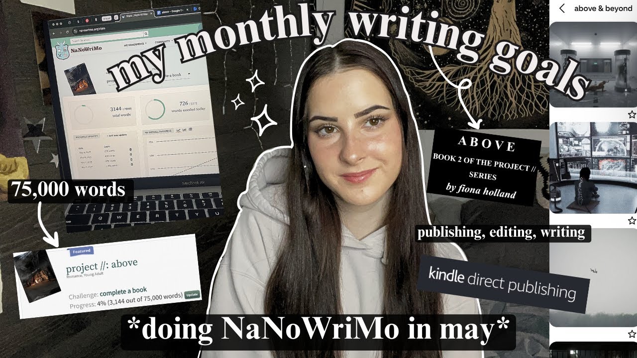 my may writing goals ✍🏻 | writing book 2 of project // trilogy, revision, cover design, and more!