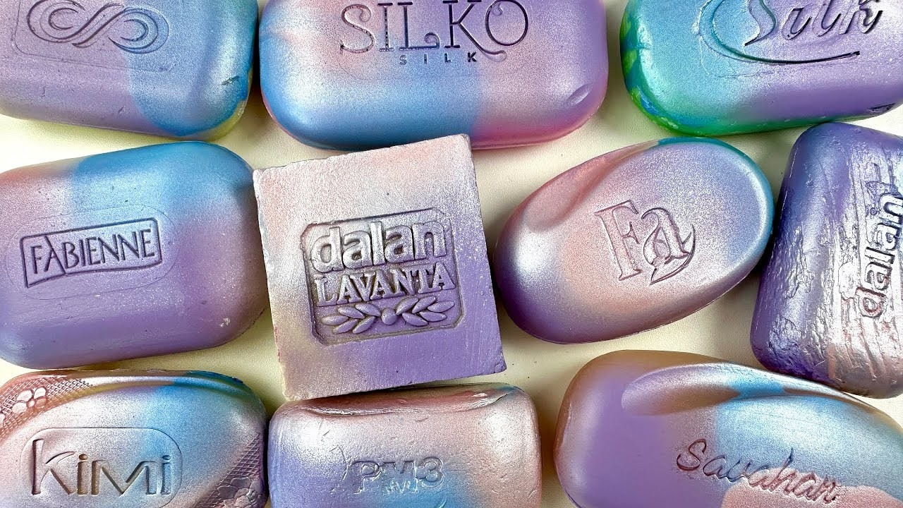 ASMR Soap boxes with foam 💛 Crushing soap balls 💛   Satisfying video