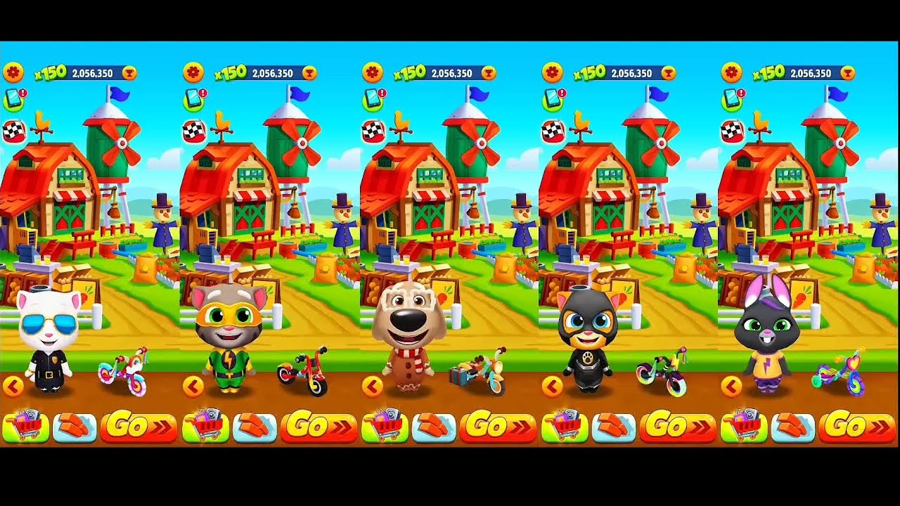 Crazy Bike Escape🚴‍♀️🚴😱 – Talking Tom Gold Run Challenge‼️