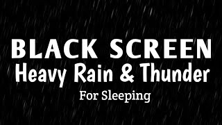 💭RAIN SOUND FOR SLEEPING DARK SCREEN, You Will Sleep Soundly with Relaxing Rain and Thunder sound