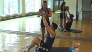 Partner Abdominal Crunch Medicine Ball Male