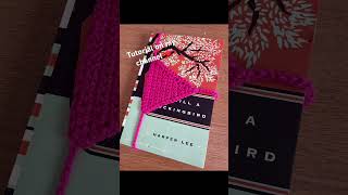 Thong bookmark tutorial #crochet #crochetbookmark #crochettiktok