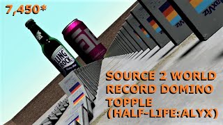 Domino Topple ACTUAL World Record Source 2(Half-Life: Alyx) Mass Physics