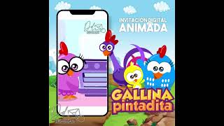 Invitación Digital Animada La Gallina Pintadita