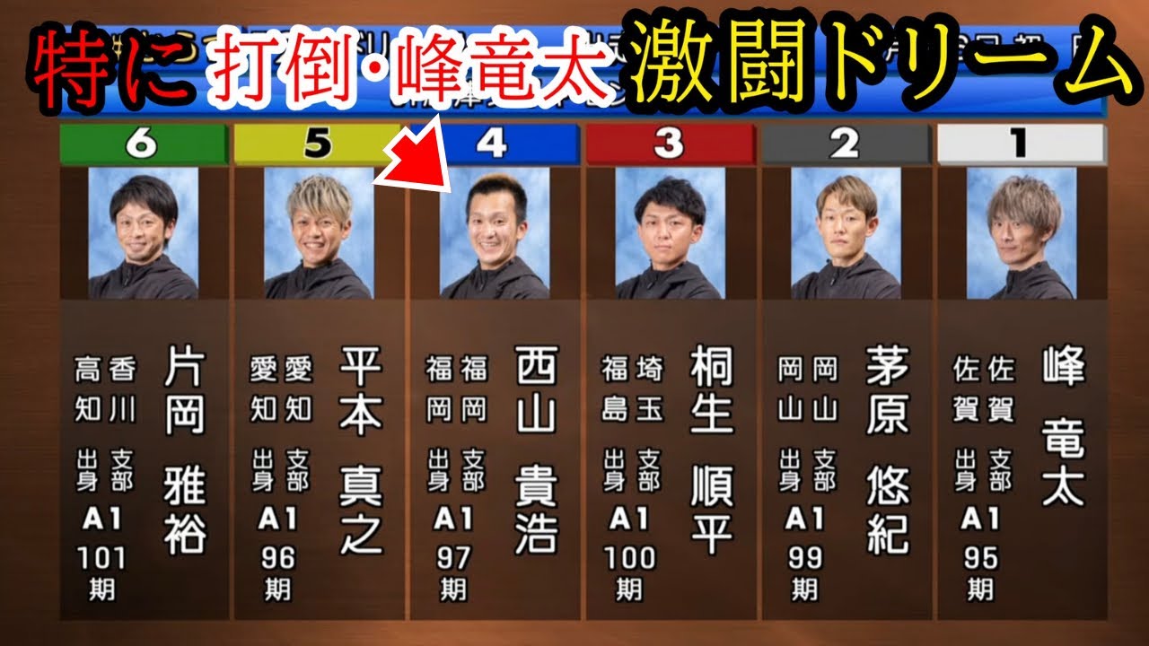 ボートレース コンプセット 峰竜太 毒島 茅原 馬場 池田浩二 西山 定松勇樹 G1からつドリーム】激闘①峰竜太②茅原③桐生④西山⑤平本⑥片岡 - YouTube