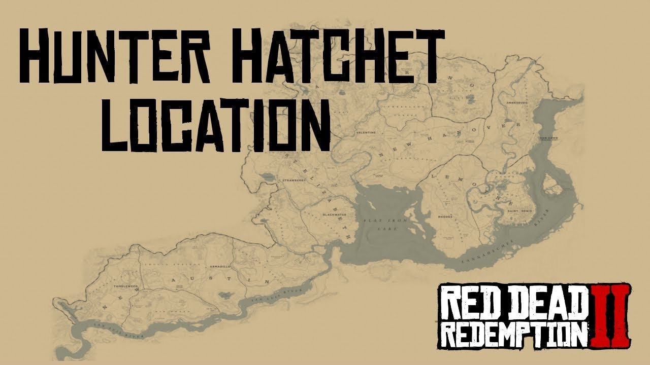 en kop Ordsprog supplere Red Dead Redemption 2 - Hunter Hatchet Map Location RDR2. - YouTube