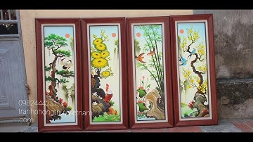 Bộ tranh tứ quý tùng cúc trúc mai