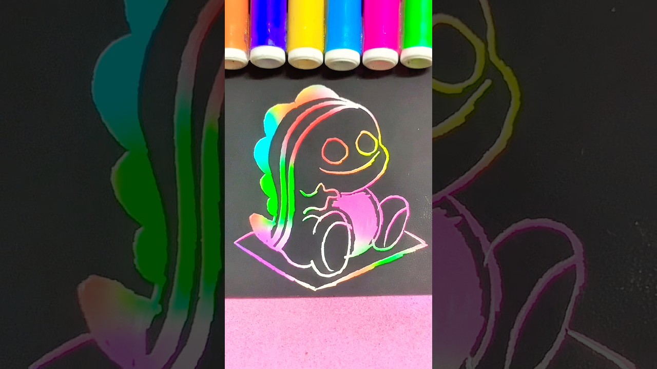 Забавная и увлекательная работа на радужной бумаге 