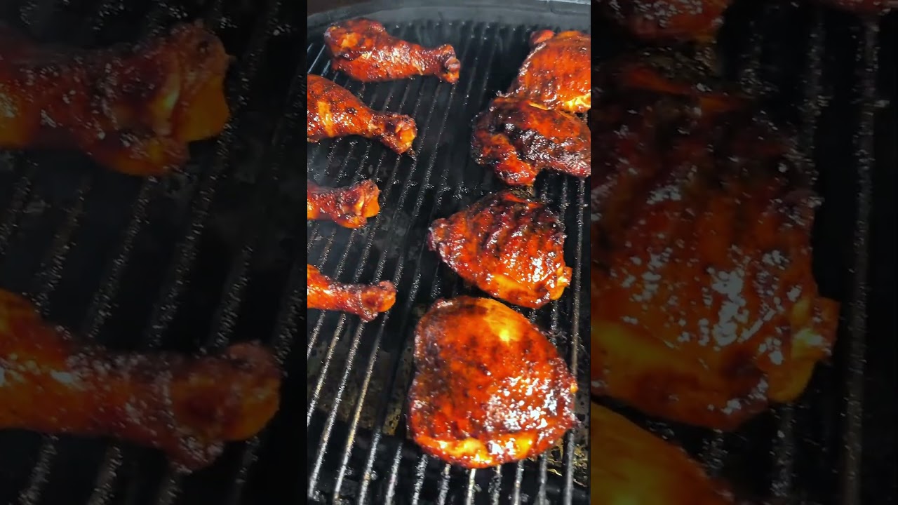 Apple Habanero Chicken 🍎🌶️🔥 Sweet heat & smoky flavor on the Primo Ceramic Grill 